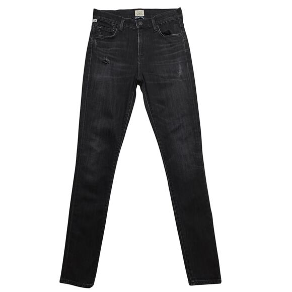 Citizens Of Humanity Premium Vintage Rocket High Rise Skinny Black Jeans Size 25 - Picture 2 of 11